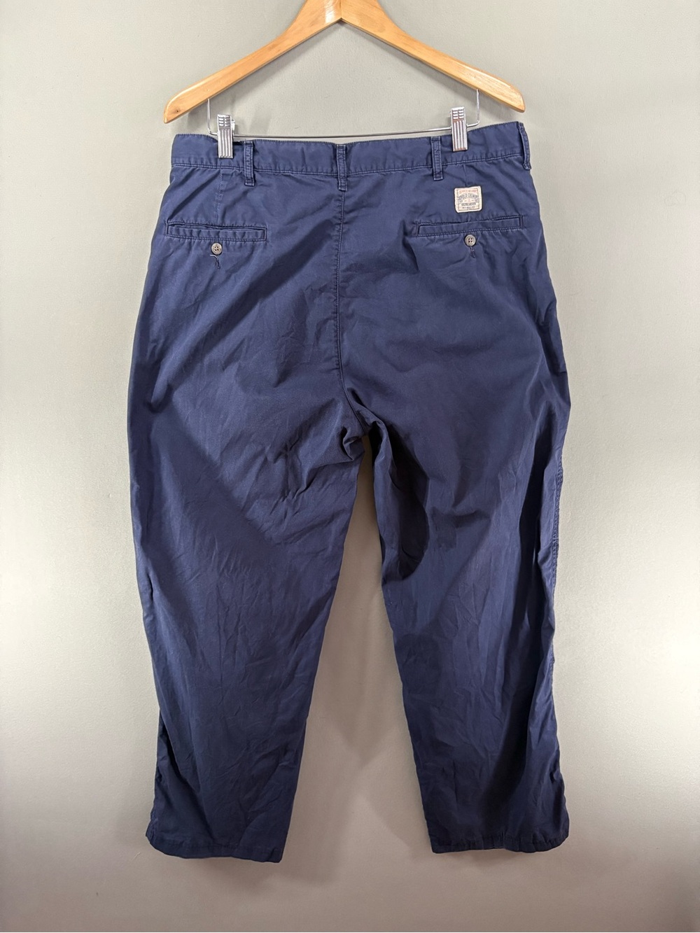 Vtg Polo Ralph Lauren Made USA ‘90 Chinos Navy Size 36/30 Retro Classic - Picture 9 of 10